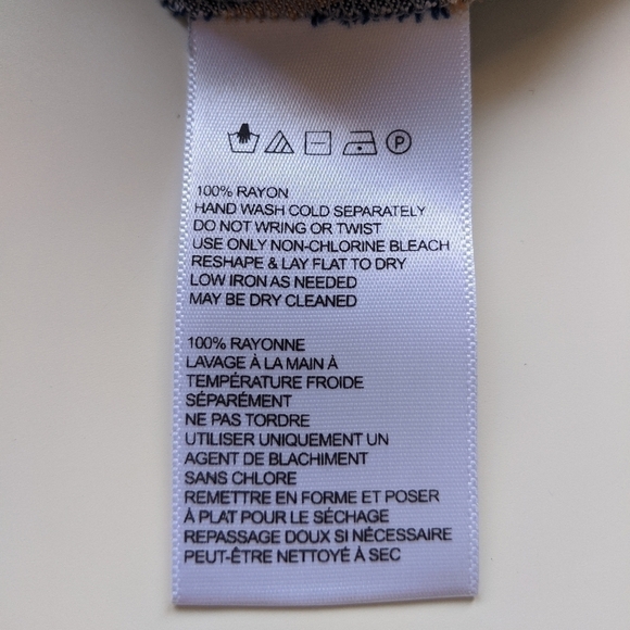 Ecote Striped Bell-Sleeve Striped Wrap Dress Size S - Picture 7 of 7